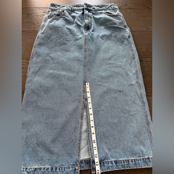 Women’s Velvet Heart Denim Skirt - Paulina midi skirt , large - Picture 6 of 10